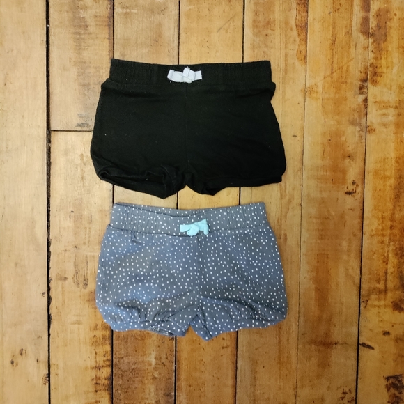 jumping beans Other - Jumping Beans shorts bundle baby girl size 9 months black gray spring summer